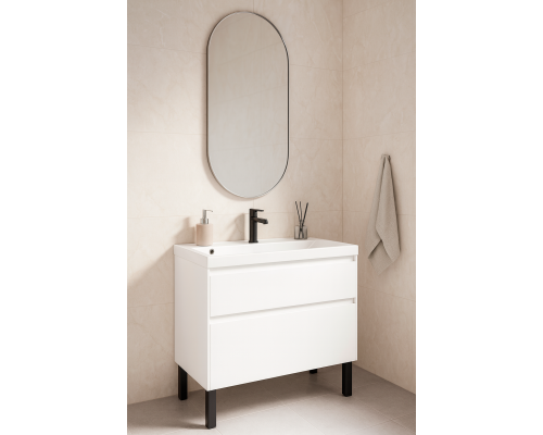 Тумба с раковиной STWORKI Родос 80 напольная, белая