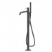Newform X-STEEL 316 Смеситель для ванны напольный, излив 243 мм, в компл: руч. душ, шланг, без встр. части, цвет: PVD Brushed gun metal. 69684EX.59.064
