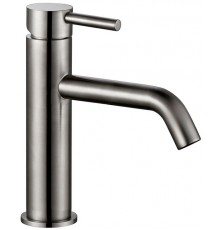 AQM6210GM Siena Смеситель для раковины 82 мм, гладкий, подводка ½ металл AQM6210GM