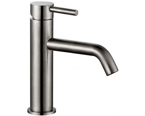 AQM6210GM Siena Смеситель для раковины 82 мм, гладкий, подводка ½ металл AQM6210GM