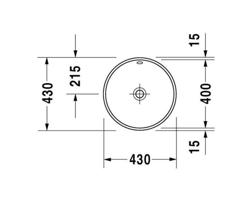 Duravit Architec Раковина встраиваемая снизу, с переливом, цвет: белый. 0468400000