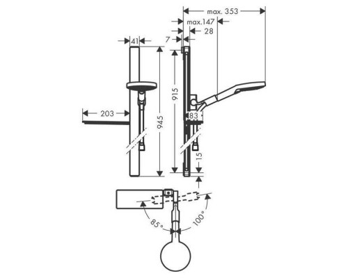 Hansgrohe Raindance Select S 120 Душевой гарнитур, 90см, цвет: хром. 27648000 Hansgrohe Raindance Select S 120 Душевой гарнитур, 90см, цвет: хром. 27648000