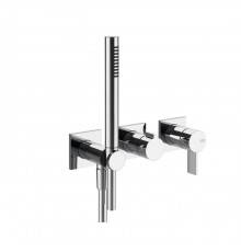 Gessi Inverso Rigato Смеситель для душа, настенный, с переключателем и ручным душем, цвет: хром. 73536#031
