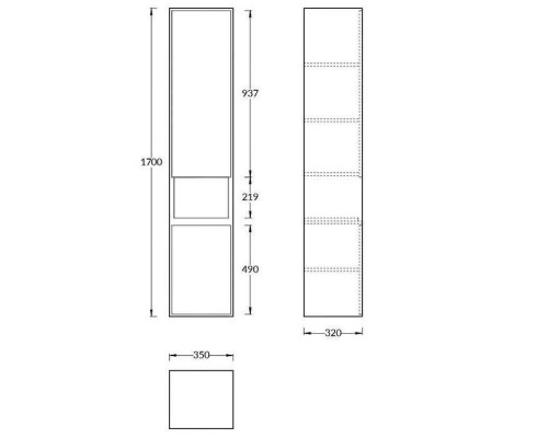Kerama Marazzi Пенал PLAZA Modern подвесной 170, цвет: белый. PLB.M.170\WHT.V Kerama Marazzi Пенал PLAZA Modern подвесной 170, цвет: белый. PLB.M.170\WHT.V