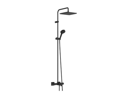 Hansgrohe Vernis Shape Душевая система, настенная, 1jet, цвет: черный матовый. 26900670 Hansgrohe Vernis Shape Душевая система, настенная, 1jet, цвет: черный матовый. 26900670
