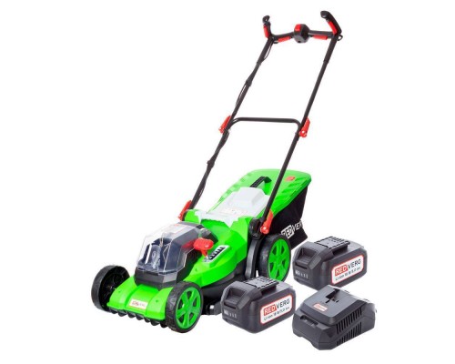 Газонокосилка аккумуляторная REDVERG RD-LM36-400BL/U бесщеточная (без акк, без з/у) + ЗУ 4А + 2 5Ач АКБ