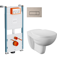 Комплект Унитаз подвесной Norm Fit 6855B099-1777 + Крышка 803-003-701 + Инсталляция VitrA V-Fix Core 732-5800-01PV
