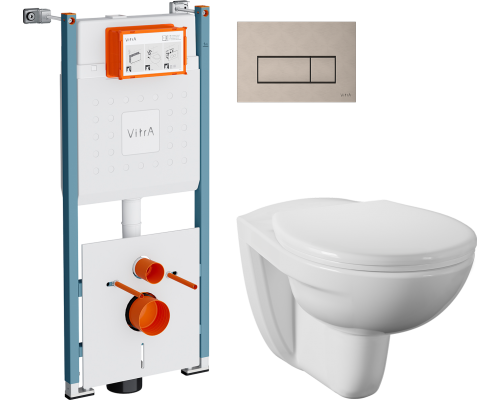Комплект Унитаз подвесной Norm Fit 6855B099-1777 + Крышка 803-003-701 + Инсталляция VitrA V-Fix Core 732-5800-01PV Комплект Унитаз подвесной Norm Fit 6855B099-1777 + Крышка 803-003-701 + Инсталляция VitrA V-Fix Core 732-5800-01PV