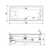 JACUZZI ENERGY Ванна с г/м 180x80x57см, без панели , смеситель, кит (форсунки, водозаборник,слив), SX, цвет белый. 9440A19A,  ENE30121300