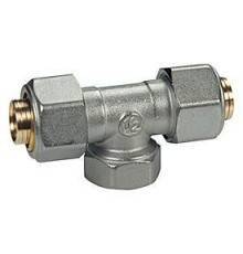 Тройник, Giacomini, R569AM, В, 20 x 2, 1/2, 20 x 2, латунь, для труб GIACOTHERM, GIACOFLEX и многослойных