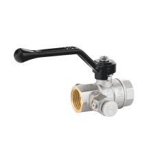 Шаровой кран LD Pride 44.345.15, 1/2" ВРx1/2" ВР, со спускником