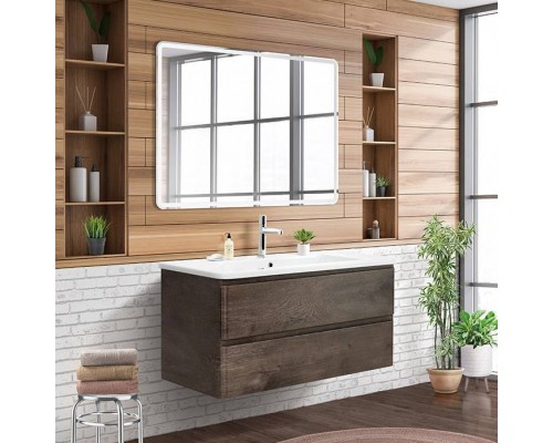 Мебель для ванной комнаты BelBagno Albano-Cer 105 подвесная, robere nature grigio