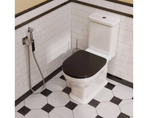 Kerama Marazzi Pompei Сиденье для напольного унитаза, цвет: черное глянцевое. PO.seat.01\BLK Kerama Marazzi Pompei Сиденье для напольного унитаза, цвет: черное глянцевое. PO.seat.01\BLK