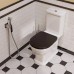 Kerama Marazzi Pompei Сиденье для напольного унитаза, цвет: черное глянцевое. PO.seat.01\BLK