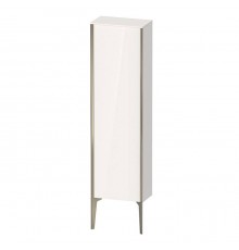 Duravit XViu Шкаф подвесной 40x24x133см, с 1 дверью, 3 стеклянными полками (петли справа), цвет: белый глянцевый/champagne matt. XV9714B1,  XV1315RB122
