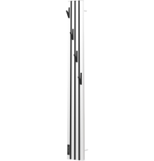 Полотенцесушитель электрический Point Пиано PN19722WB 15x120, белый, черный