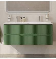 Тумба с раковиной Cezares Duet 120 фисташковый софт, раковина Cezares CZR-8073-120-1-2