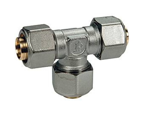 Тройник, Giacomini, R564AM, 32 x 3, латунь, с цанговым соединением, для труб GIACOTHERM, GIACOFLEX и многослойных