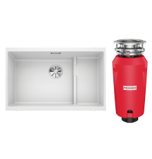 Комплект Мойка Blanco Subline 700-U Level белая + Измельчитель Franke