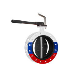 Затвор дисковый поворотный ADL Гранвэл - ЗПСС - FLN(w)-5-080-MRR-E, Ду080, Ру25, межфланцевый, с рукояткой. BD01C130808