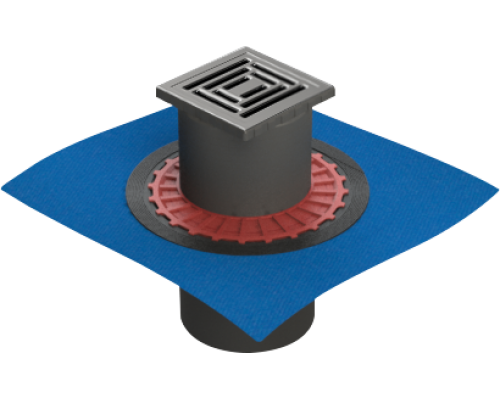 Душевой трап VitrA Square SC800 15х15, вертикальный сифон, матовый хром