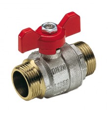 Кран шаровой Tiemme MISTRAL НР1/2 хНР1/2  ручка-бабоча красная. 2360032