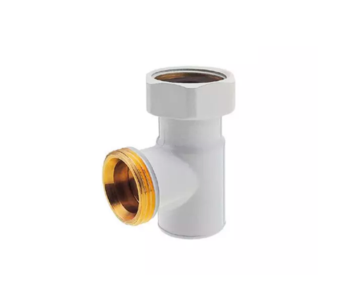 Вентиль запорный Hummel, угловой G3/4 ,с ниппелем G1/2x G3/4 белый 2456853590