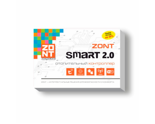 Отопительный GSM / Wi-Fi контроллер ZONT SMART 2.0 на стену и DIN-рейку ML00004479