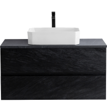 Тумба с раковиной Cezares Molveno 46 100 nero, со столешницей