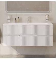 Тумба с раковиной Cezares Duet 120 bianco lucido, раковина Cezares CZR-8073-120