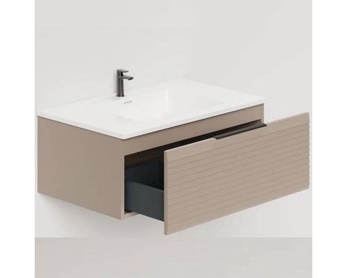 Salini Touch Тумба подвесная 80х50х32см., с раковиной, 1 ящик, гор. фрез., цвет: Taupe. T800H1TON203