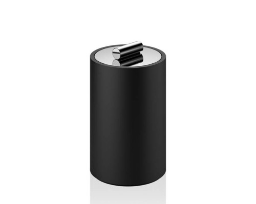 Decor Walther Black Stone DMD M Баночка универсальная 13x8см, с крышкой, цвет: черный матовый / хром. 0971364 Decor Walther Black Stone DMD M Баночка универсальная 13x8см, с крышкой, цвет: черный матовый / хром. 0971364