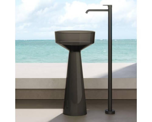 Dea Design Pedestal Basin Раковина напольная d42хh85см, цвет: smoky black. DD2018 425 R4 Dea Design Pedestal Basin Раковина напольная d42хh85см, цвет: smoky black. DD2018 425 R4