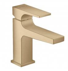Hansgrohe Metropol Смеситель для раковины, на 1 отв, с донным клапаном, излив: 12.7см, цвет: шлифованная бронза. 32500140