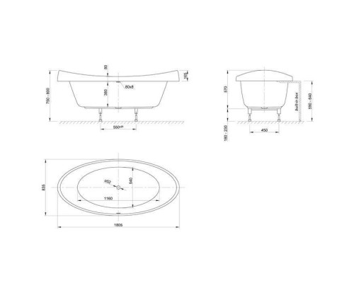 Knief Venice Fit Ванна встроенная 180x83x74см с ножками (перелив щелевой), без слива-перелива, цвет: белый (продается со сливом 0100-091-06). 0100-091-06, 0400-283 Knief Venice Fit Ванна встроенная 180x83x74см с ножками (перелив щелевой), без слива-перелива, цвет: белый (продается со сливом 0100-091-06). 0100-091-06, 0400-283