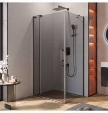 Душевой уголок Cezares Slider AH 1 100-70/80 GRIGIO GM профиль оружейная сталь, стекло серое