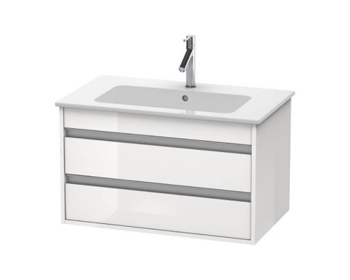 Duravit Ketho Тумба подвесная, 80x47.5х48см., с раковиной, с 2 выдв.ящиками, цвет: белый глянцевый. 2336830000, KT642902222 Duravit Ketho Тумба подвесная, 80x47.5х48см., с раковиной, с 2 выдв.ящиками, цвет: белый глянцевый. 2336830000, KT642902222