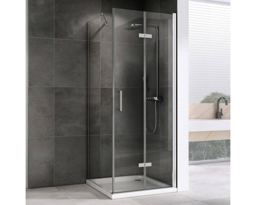 Душевой уголок Abber Zart AG08090P-S101 90х100, профиль хром, стекло прозрачное