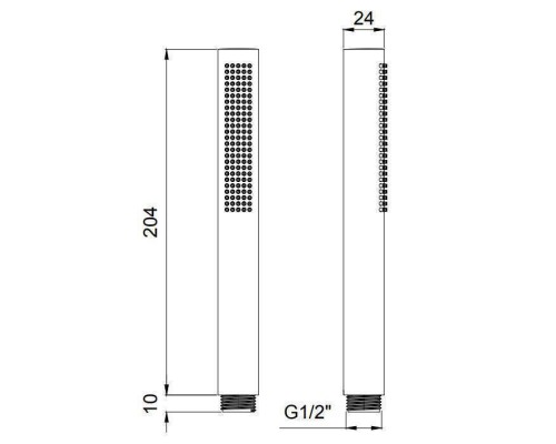 Almar Velvet Ручной душ, 1 режим, цвет: Gun Metal Brushed PVD. E082126.GM