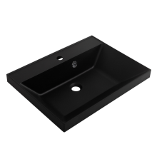 Мебельная раковина BelBagno BB600/450-LV-ART-AST-NERO черная матовая