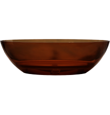 Овальная ванна акриловая Abber Kristall AT9702 Opal 180x85 см, коричневая, отдельностоящая, с донным клапаном