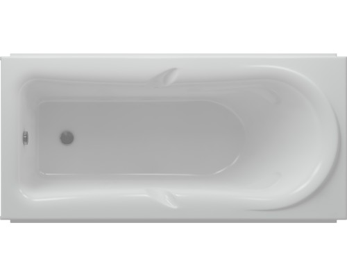 Акриловая ванна AQUATEK Леда LED170-0000034 170x80 см, с каркасом, с экраном, со сливом-переливом, слив слева