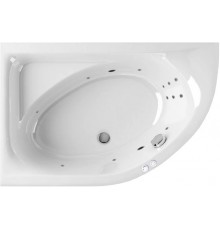 Акриловая ванна Excellent Aquarella WAEX.ARL17.LINE L 170x110 см, угловая, с гидромассажем, с каркасом, со сливом-переливом, асимметричная