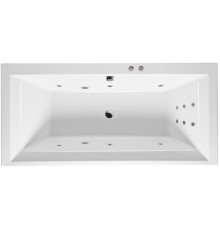Акриловая ванна Excellent Crown Grand WAEX.CRG19.LINE 190x90 см, с гидромассажем, с каркасом, со сливом-переливом