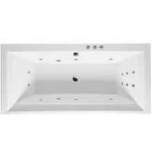 Акриловая ванна Excellent Crown Grand WAEX.CRG19.SMART 190x90 см, с гидромассажем, с каркасом, со сливом-переливом
