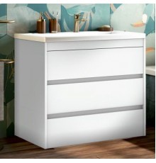 Тумба с раковиной Art Max Family 90, напольная, Bianco Lucido