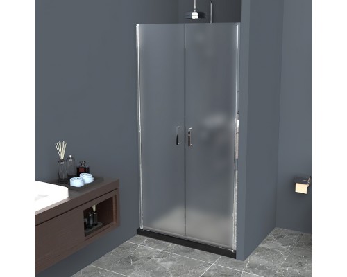 Душевая дверь в нишу BelBagno Uno B-2-100-P-Cr стекло текстурное