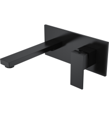 Смеситель для раковины Boheme Qubic 475-B С ВНУТРЕННЕЙ ЧАСТЬЮ, matt black