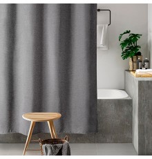 Штора для ванной Carnation Home Fashions Linen Grey LIN240GR 200х240 см, серая