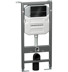Система инсталляции для унитазов Ceramicanova Envision Flat CN1002B кнопка черная матовая